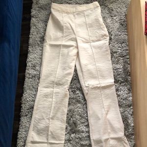 Flare off white pants